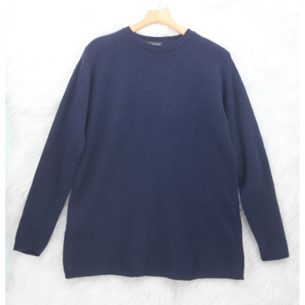 Vintage Limited Wool Navy Blue Crewneck Pullover Sweater L Heritage Grandpacore